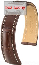 Cinturino marrone in pelle Hirsch Navigator 07007419-2 (pelle di alligatore)