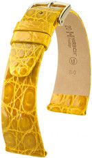 Cinturino giallo in pelle Hirsch Prestige M 02308172-1 (pelle di coccodrillo) Hirsch Selection
