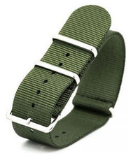 Cinturino Ricardo Nato, nylon, verde scuro