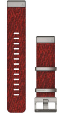 Cinturino in nylon Garmin 22mm (per Garmin Fenix 8/7/6 (47mm), Epix 2 ecc.), rosso V2, QuickFit, 010-12738-22