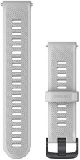 Cinturino Garmin Forerunner 745, in silicone, bianco, fibbia nera