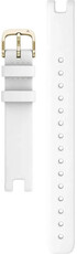 Cinturino Garmin Lily, in pelle, bianco, fibbia oro, lungo