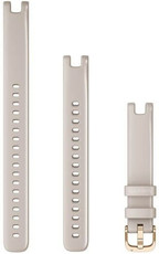 Cinturino Garmin Lily, in silicone, beige, fibbia oro