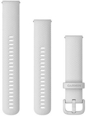 Cinturino in silicone Garmin 20mm (per Venu, Venu Sq, Venu 2 plus ecc.), bianco, Quick Release, + parte prolungata, 010-13021-01