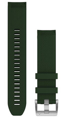 Cinturino Garmin MARQ, in silicone, verde, fibbia argento