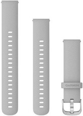 cinturino in silicone Garmin 18mm (per Venu 2S, Vívoactive 4S, Vívomove 3S), grigio V3, Quick Release, + parte estesa, 010-12932-0C