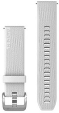 Cinturino in silicone Garmin 20mm (per Venu Sq, Venu 2 plus ecc.), bianco, Quick Release, 010-13114-01