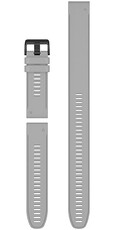 Cinturino in silicone Garmin 26mm (per Garmin Fenix 8/7X/6X (51mm), Tactix ecc.), grigio, QuickFit, + parte estesa, 010-12904-00