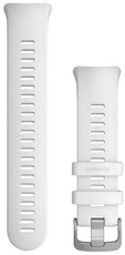 Cinturino Garmin Swim 2, in silicone, bianco, fibbia grigia
