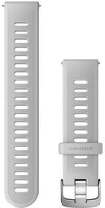 Cinturino Garmin Quick Release 20mm, in silicone, Whitestone, fibbia argento (Venu, Venu Sq, Venu 2 plus, ecc.)