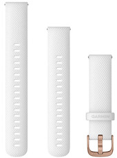 Cinturino in silicone Garmin 18 mm (pro Venu 2S, Vívoactive 4S, Vívomove 3S), bianco, Quick Release, + parte estesa