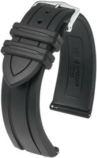 Cinturino nero Hirsch Hevea L 40458850-2 (gomma naturale)