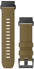 Cinturino Garmin QuickFit 26mm, in nylon, marrone, fibbia nera (Fenix 7X/6X/5X, Tactix, ecc.)