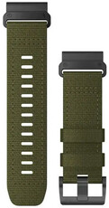 Cinturino Garmin QuickFit 26mm, in nylon, verde, fibbia nera (Fenix 7X/6X/5X, Tactix, ecc.)