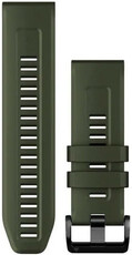 Cinturino Garmin QuickFit 26mm, in silicone, verde, fibbia nera (Fenix 7X/6X/5X, Tactix, ecc.)