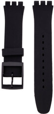 Cinturino unisex in silicone nero per orologi Swatch
