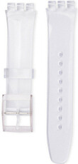 Cinturino unisex in silicone trasparente per orologi Swatch