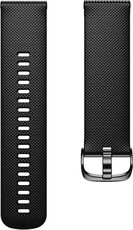 Cinturino Quick Release 20mm, in silicone, nero, fibbia nera (Garmin Venu, Venu Sq, Venu 2 plus, ecc.)