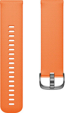 Cinturino Quick Release 22mm, in silicone, arancione, fibbia nera (Garmin Venu, Forerunner 255, Vívoactive 4, ecc.)