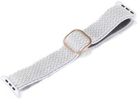 Cinturino per Apple Watch, in nylon, bianco, Rose gold fibbia (casse da 42/44/45mm)