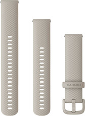 Cinturino Garmin Quick Release 20mm, in silicone, french grey, fibbia grigia (Venu, Venu Sq, Venu 2 plus, ecc.) + parte estesa