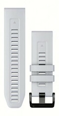 Cinturino QuickFit 22mm, in silicone, bianco, fibbia nera (Garmin Fenix 7/6/5, Epix 2, MARQ, ecc.)