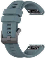 Cinturino QuickFit 26mm, in silicone, grigio scuro, fibbia nera (Garmin Fenix 7X/6X/5X, Tactix, ecc.)