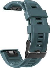 Cinturino QuickFit 26mm, in silicone, blu, fibbia nera (Garmin Fenix 7X/6X/5X, Tactix, ecc.)