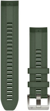 Cinturino Garmin Quickfit 22mm, in silicone, verde scuro, fibbia in acciaio (MARQ)