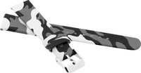 Cinturino in pelle per bambini 16mm, screziato (bianco/nero), fibbia argento