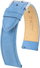 Cinturino in pelle blu chiaro Hirsch Osiris Nubuk M 03433183-2 (pelle di vitello)