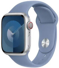 Cinturino in silicone Apple (pro Apple Watch 38/40/41mm), blu V1, dimensione S/M