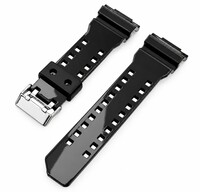 cinturino in plastica Ricardo Cassola 16mm (per Casio G-Shock GA-100, GA-110, GD-120, GLS-100), nero V8