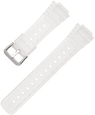 cinturino in plastica Ricardo Ribolla 16mm (per Casio G-Shock GA-2100/GA-2110, DW-5600, GW-6900), bianco, trasparente