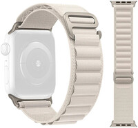 Cinturino in tessuto Ricardo (per Apple Watch 42/44/45/49mm), bianco