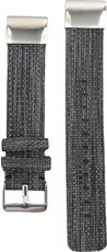 Cinturino QuickFit 26mm, in nylon, nero, fibbia in acciaio argento (Garmin Fenix 7X/6X/5X, Tactix, ecc.)