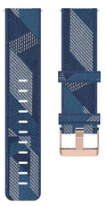 Cinturino Quick Release 20mm, in nylon, blu, velcro (Garmin Venu, Venu Sq, Venu Sq 2, Venu 2 plus, ecc.)