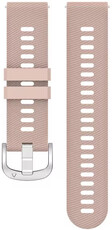 Cinturino Quick Release 18mm, in silicone, rosa chiaro, fibbia argento (Garmin Venu 2S, Vívoactive 4S, Forerunner 265S, Venu 3S, ecc.)