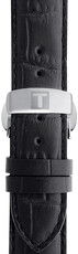 cinturino in pelle Tissot T852.013.405 19mm, nero, Quick Release