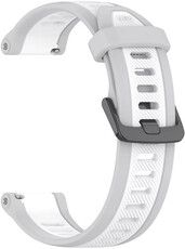 Ricardo Cinturino in silicone da 18 mm (Garmin Venu 2S, Vívoactive 4S, Forerunner 265S, Venu 3S, ecc.), bianco, sgancio rapido
