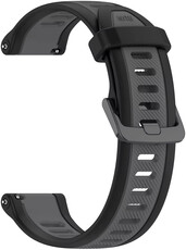Ricardo Cinturino in silicone da 18 mm (Garmin Venu 2S, Vívoactive 4S, Forerunner 265S, Venu 3S, ecc.), nero, sgancio rapido