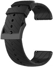 Cinturino in silicone Ricardo 24 mm (per Suunto), nero, sgancio rapido