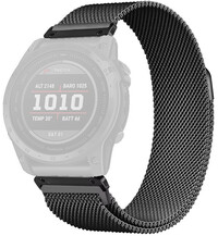 Bracciale in acciaio Ricardo 22mm (pro Garmin Fenix 8/7/6 (47mm), Epix 2 aj.), nero, QuickFit