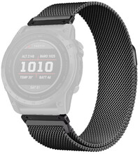 Bracciale in acciaio Ricardo 26mm (pro Garmin Fenix 8/7X/6X (51mm), Tactix aj.), nero, QuickFit