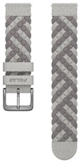 Cinturino in tessuto Polar 20mm Alcantra, grigio, dimensione M/L, Quick Release