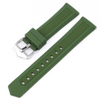 Cinturino in silicone Ricardo, verde, sgancio rapido