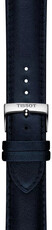 Cinturino in pelle Tissot T852.050.301 22mm, blu, vegan, Quick Release