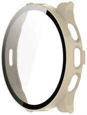Cover protettiva (pro Garmin Venu 3S), in plastica, beige + vetro