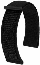 Cinturino in tessuto Hirsch Velcro L 41409050-5, nero, velcro