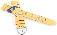 Cinturino in pelle JVD RJ7224.1 16 mm, giallo, per bambini